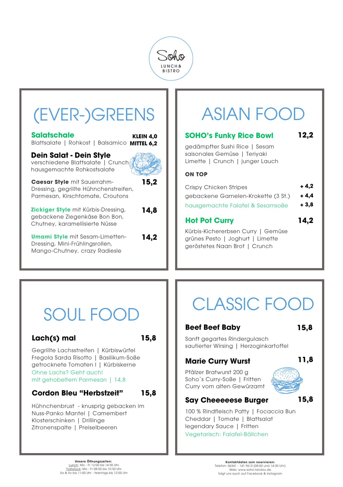 Lunch Speisekarte ab 06.10.2025